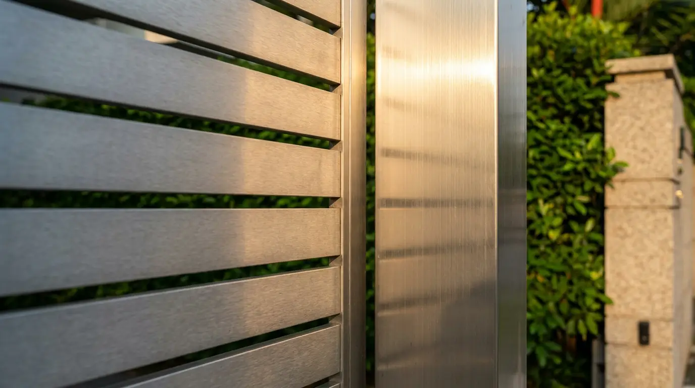 Aluminium gate (powder-coated) vs Stainless steel 316 gate